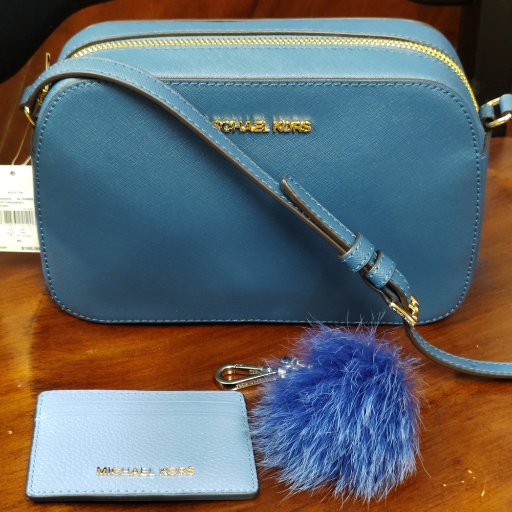 Michael Kors Crossbody Blue Bag With Charm 💓 NWT💓